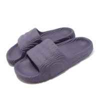 【adidas 愛迪達】拖鞋 Adilette 22 紫 男鞋 波浪紋 再生材質 運動拖鞋 涼拖鞋 愛迪達(HP6524)