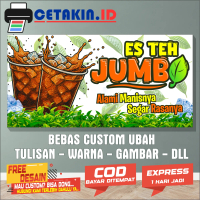 (SPANDUK/BANNER) ES TEH JUMBO - Bisa Custom Desain dan Ukuran - Murah Berkualitas