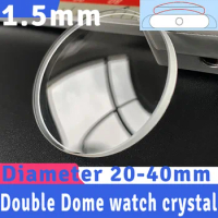 Double Dome 1.5mm Round Watch Crystal 20mm to 40mm Replacement Watch Glass Quartz Mechanical Watch Lens Mineral Repair Tools