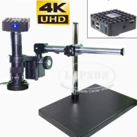 4K 12MP Sony IMX226 HDMI &amp; USB 3.0 Industry Microscope Set Video Camera Measurement 20X - 180X C mount Zoom Lens