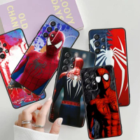 Spiderman Marvel Art For Samsung A53 A52 A33 A32 A51 A71 A21S A13 A73 A50 A22 A23 A03 A72 A54 A12 5G Black Phone Case