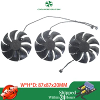 3PCS 87mm PLD09220S12H Graphics card fan for EVGA RTX2070 2070S 2080 2080S 2080Ti FTW3 ULTRA Graphics card fan