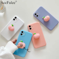 Squishy 3D Toys Punky Peach Case For Apple iPhone 13 mini 12 11 Pro Max 6 6S 7 8 Plus SE 2020 5S SE Animals TPU Cover Soft Cases