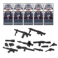 6pcs/lots WW2 Infantry Soldier Mosin-Nagant Sniper Rifle Guns MOC SWAT Military Weapons Figures Mini Building Block Brick Toys