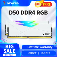 ADATA XPG SPECTRIX D50 DDR4 RGB MEMORY MODULE 8GBX2 16GBX2 3200MHz 3600MHz 4133MHz PC Desktop RAM CARD 8G X2 16G X2 memoria ram