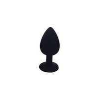Anal Plug Kristal Wanita Pria 3 Warna dan Ukuran HITAM S