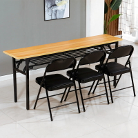 簡易折疊桌培訓桌長方形桌子擺攤桌學習書桌會議長條桌餐桌可折疊