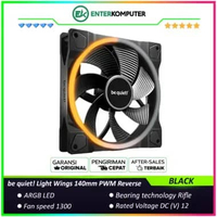 be quiet! Light Wings 140mm PWM Reverse Black - Impressive Lighting and Superior Cooling - Very Quie