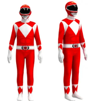 Halloween Superhero Cosplay Costume Anime Power Fantasia Samurai Rangers For Adult Kids Zentai Cospl