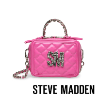 STEVE MADDEN-BLOVING 菱格紋相機鍊條包-粉色