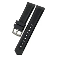 FKMBD 19mm 20mm Nature Rubber Silicone Watchband 21mm 22mm Fit for Tag Heuer CARRERA F1 AQUARACER Heuer Buckle Watch Strap Tools
