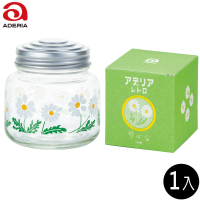 【ADERIA】日本製儲物罐 雛菊 375ml 1入 昭和系列(儲物罐 玻璃罐 糖果罐)