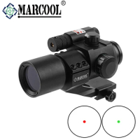 Marcool 1x30 Red Dot Scope Holographic Mil Collimator Tactical Green Laser Sight With 20MM Rail Weaver For Hunting Rifle Airsoft