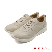 NAGASHIRO永城皮鞋 REGAL日本原廠彈性柔軟皮質綁帶休閒鞋 象牙白(HC67-IV)