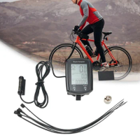 Bicycle Computer Set Waterproof Bike Speedometer Odometer Wired LCD Computer Display with English Instructions