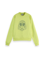 เสื้อสเวตเตอร์ผู้หญิง Tennis Artwork Regular Fit สี Tennis Ball Yellow