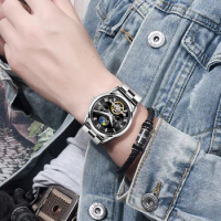 Clock Watch Non-mechanical Roman Numerals Stainless Steel Waterproof Men's Watch Luminous High-end Luxury Man Quartz Watches