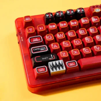 Kabuda Mecha Anime Keycaps ABS Custom KSA Profile Keycap Glossy Spherical Keyboard Cap for Customized Gaming Mechanical Keyboard
