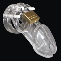 Male penis lock plastic Chastity device bondage with 5 ring CB6000 cock cage Adult sex toys