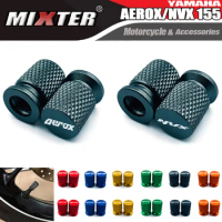 Motorcycle Accessories CNC Tire Valve Air Port Stem Cover Cap Plug For YAMAHA AEROX155 NVX155 Aerox 