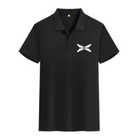 Versatile trendy polo shirt, simple Korean version short sleeved T-shirt, men's basic lapel casual top