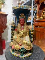 結緣老木雕擺飾，觀音菩薩，高27.5厘米，閩南工藝，香樟木手