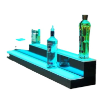 LED Wine Bottle Display Shelf for Bar Decoration Liquor Bottle Stand Rack Acrylic Bar Shelf LED