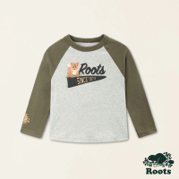 【Roots】Roots 小童-經典傳承系列 動物長袖上衣(灰色)