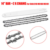 14 Inch Chainsaw Guide Bar With Saw Chain 3/8 LP 50 Section Chain Saw Power Tool Accessories For Steele Stihl 018 MS180 MS181