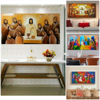 lukisan perjamuan yesus art painting