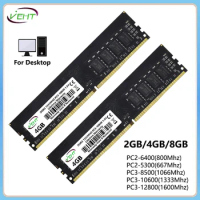 DDR2 DDR3 2GB 4GB 8GB DIMM Desktop Memoria Ram PC3 1066 1333 1600Mhz 1.5V PC2 667 800Mhz 1.8V 240Pin Computer Non-ECC Memory Ram