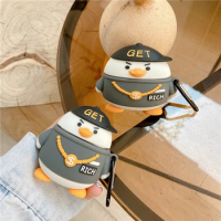 Disney Rich Duck Cartoon 3D Duck Case for Airpods Pro Wireless Bluetooth Earphone Protective Cover for Airpods 2 Case Cover Box