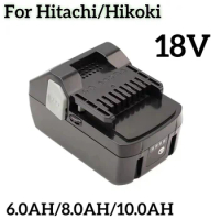 Rechargeable Battery 18V 6.0/8.0/10.0Ah for Hitachi 18V Battery Replacement Batteries for Hitachi Power Tools BSL1840 DSL18DSAL