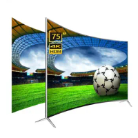 Curved Screen 50 55 65 75 inch Smart Android wifi LED TV Ultra HD 4K Smart Television