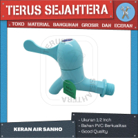 KRAN AIR PVC ENGKOL UKURAN 1/2 INCH DAN 3/4 INCH SANHO