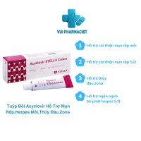 (Chính Hãng)Kem bôi da Acyclovir Stella Cream (5g) Hỗ Trợ Thủy Đậu,Zona,Herpes Môi,S.D