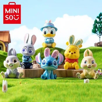Genuine MINISO Flocking Where's The Rabbit Series Blind Box Cute Figures Collection Doll Model Ornaments Toys Girls Gifts