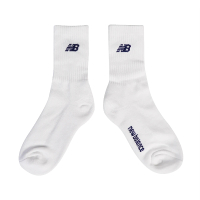 【NEW BALANCE】襪子 白 藍 白襪 長襪 毛巾底 加厚 NB(7130400380)