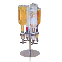 4-Head Rotating Wine Dispenser Wine Dispenser Wines &amp; Spirits Liquor Divider Vertical Wine Rack Bar Tableware