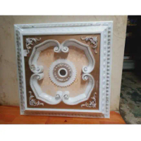 Fitting Dudukan Plafon PVC Motif Ornamen Lampu PVC Kotak