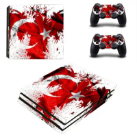 Turkey National Flag PS4 Pro Stickers Play station 4 Skin Sticker Decal For PlayStation 4 PS4 Pro Console &amp; Controller Skins