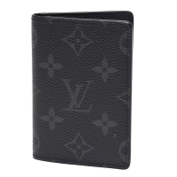 【Louis Vuitton 路易威登】M61696 Monogram Macassar帆布多功能折疊名片夾(深灰)