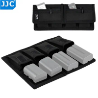 JJC DSLR Camera Battery Pouch Bag For Canon EOS RP EOS M6 Mark II M6 M5 77D 800D 760D 200D Cameras Batteries Case SD Card Holder