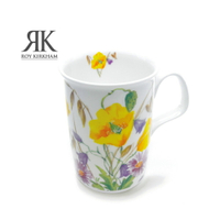 英國 Roy kirkham草原系列 - 320ML骨瓷直筒馬克杯(黃花)