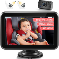 Itomoro Baby Car Camera 4.3 1080P Night Vision Car Baby Mirror With Camera 5 Mins Easy Installation 
