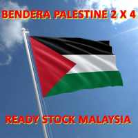 PALESTIN FLAG 2'X4' Bendera Palestin 2 x 4 Flag Palestine Country Besar Polyester