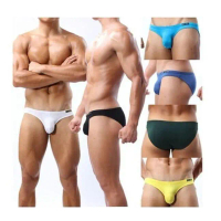 Seluar Dalam Bentuk U Modal, untuk Lelaki, Personaliti Berani, Pinggang Rendah Seksi, Warna Pepejal,