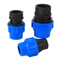 20/25/32/40/50mm PE Pipe Straight Quick Connector Conversion Female Thread 1/2" 3/4" 1" 1.2" 1.5" Watering Irrigation Fitting