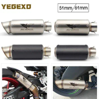 Motorcycle Exhaust Escape 51MM 61MM Stainless Steel For honda vtr 250 crf 450 cbr 250r pcx 2019 xr 250 forza 125 forza 300