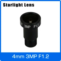 Starlight Lens 3MP 4mm Fixed Aperture F1.2 For SONY IMX290/291/307/327 Ultra Low Light CCTV AHD Camera IP Camera Free Shipping